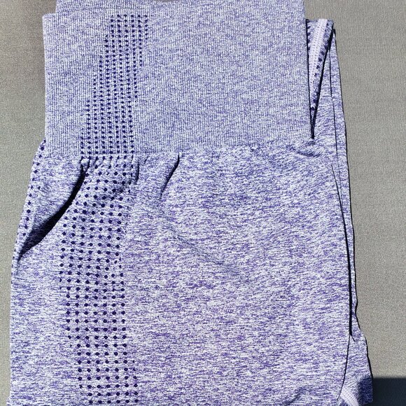 Seamless Leggings Smile Contour High Waist Workout Gym Yoga NWT Purple - Picture 2 of 10